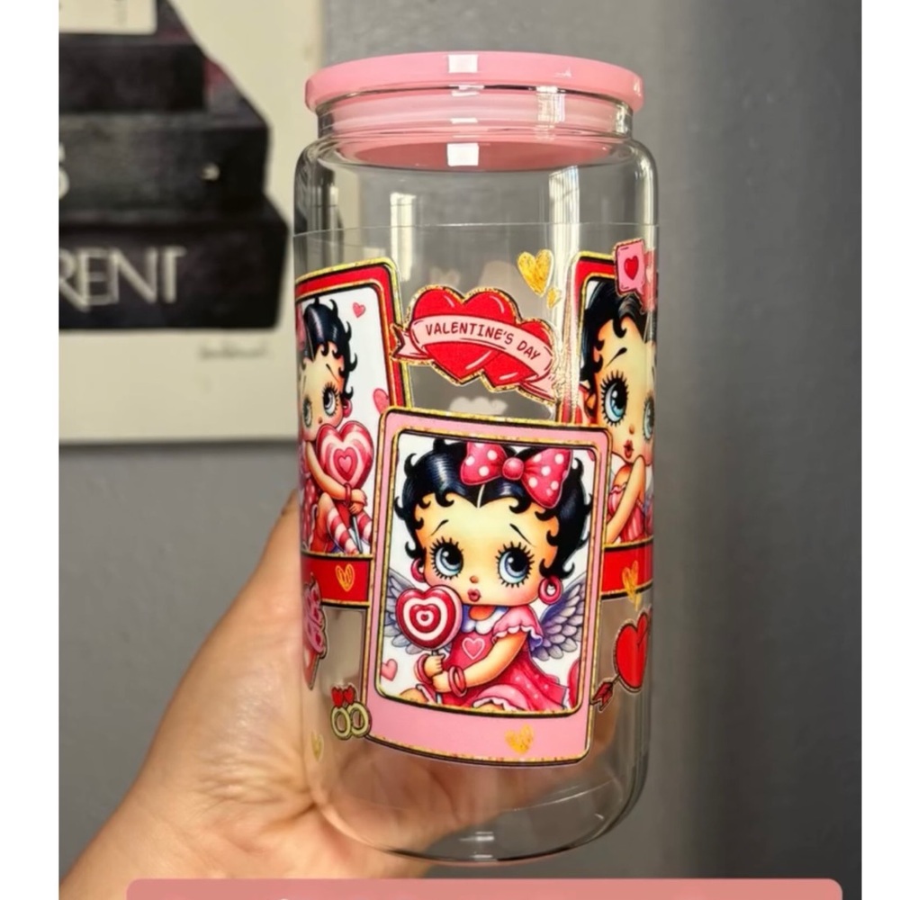 Valentines Betty hearts 16oz cup